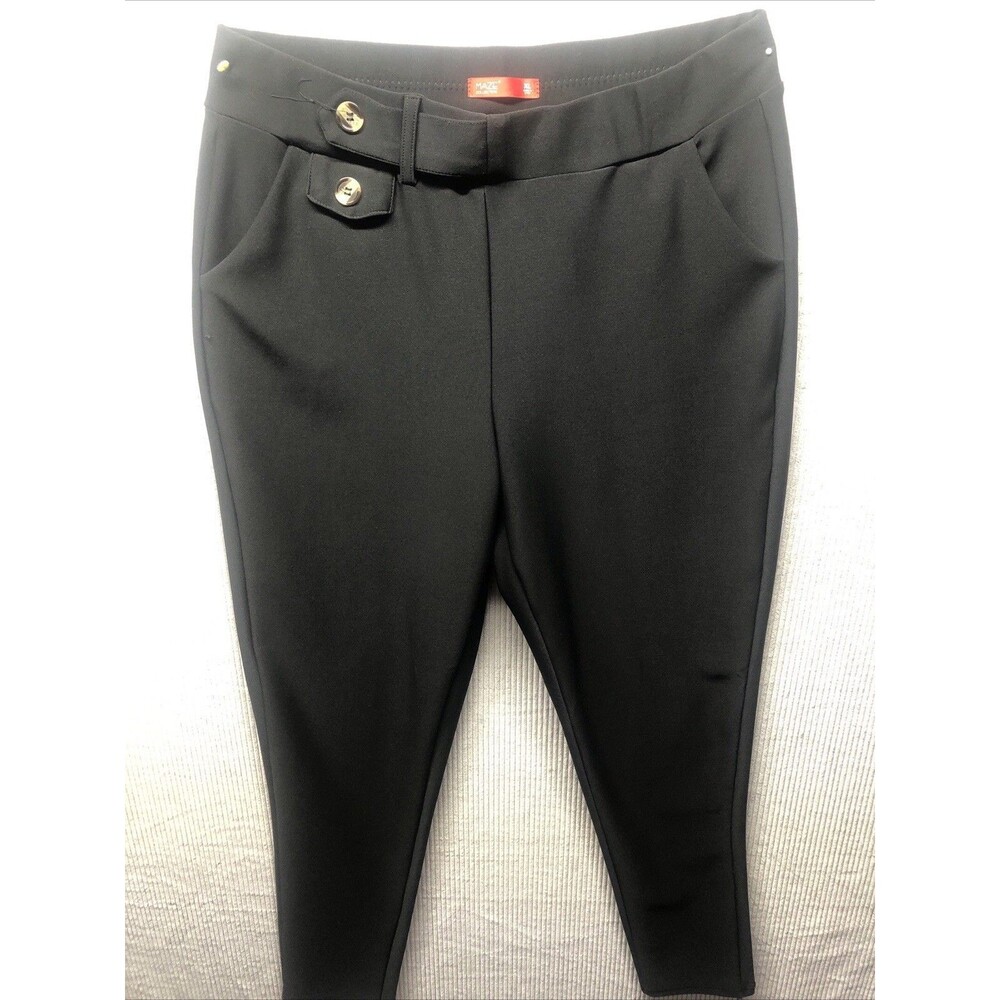 MAZE Collection Crop Pants Size XL Black Pockets